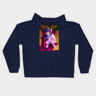 Tiny Twilight Sparkle at Christmas Kids Hoodie